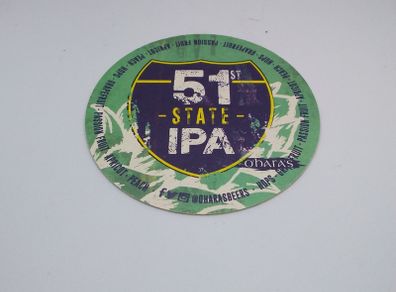 O'Hara's 51st State IPA - Beer Mat/Coaster