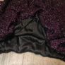 Fuzzy Dark purple open back top with chain, size S/M Image 5