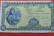 Irish 1973  Lavery Ten pound  banknote in  fine condition