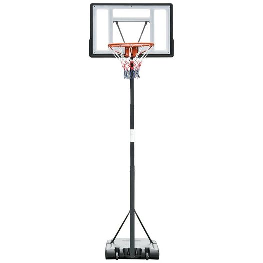 Basketball Hoop Freestanding 255-305cm Hoop Height Adjustable Stand with Backboard Wheels for Teens Adults Black