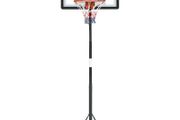 Basketball Hoop Freestanding 255-305cm Hoop Height Adjustable Stand with Backboard Wheels for Teens Adults Black