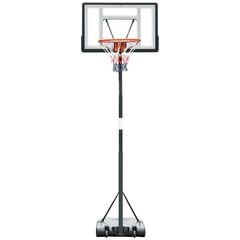 Basketball Hoop Freestanding 255-305cm Hoop Height Adjustable Stand with Backboard Wheels for Teens Adults Black