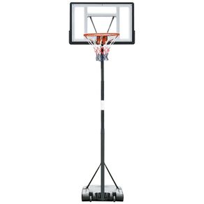 Basketball Hoop Freestanding 255-305cm Hoop Height Adjustable Stand with Backboard Wheels for Teens Adults Black