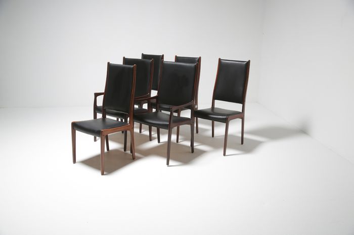 Vintage Danish Rosewood Dining Chairs by Johannes Andersen for Mogens Kold