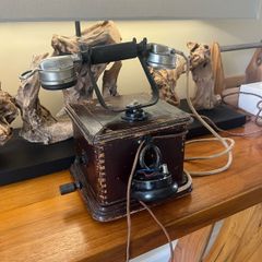Antique Burgunder Paris c1910 Crank Telephone