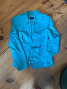 ladies blazer green teal colour