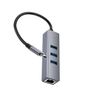 HOCO. Hub Type-C Gigabit Ethernet (USB to USB3.0 3 + RJ45) for data transfer Image 2