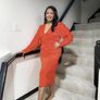 Asos Satin Wrap Waist Midi Dress Red Image 4