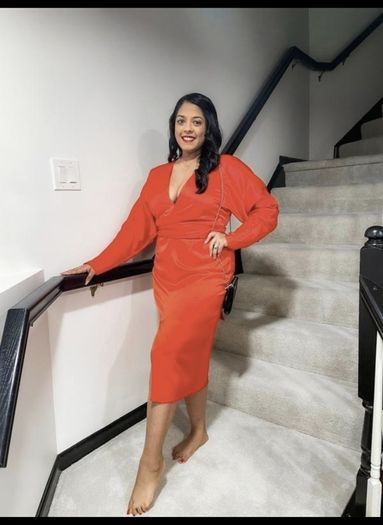 Asos Satin Wrap Waist Midi Dress Red