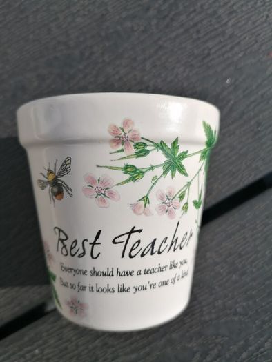 Candle Best Teacher History and Heraldry Stoneware