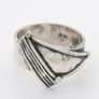 Vintage Brutalist 925 Sterling Silver Ring Image 3