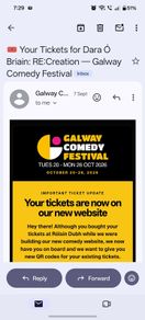 2 x tickets Dara o'brian live Galway