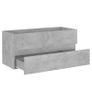 Sink Cabinet with Built-in Basin Concrete Grey Chipboard Image 5