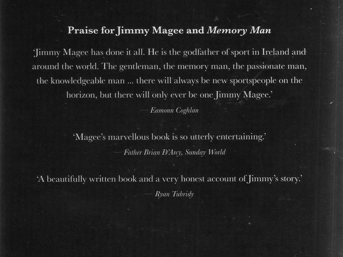 Different Class - My Favourite Sporting Memories - Signed By Jimmy Magee