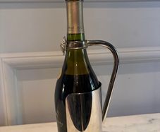 Vintage Silver Plated Wine Bottle Holder with Grape and Vine motif