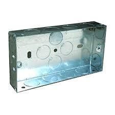 2 Gang Flush Metal Box Double Metal Box Pack of 5