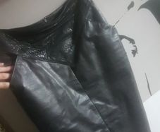 Liam Gartland Leather skirt with Pockets