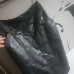 Liam Gartland Leather skirt with Pockets