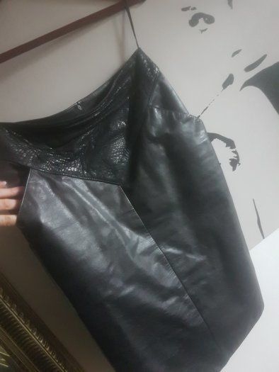 Liam Gartland Leather skirt with Pockets