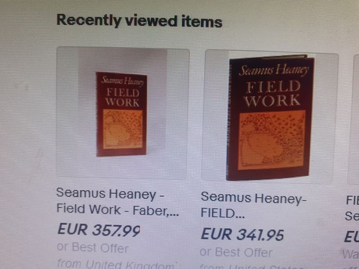 seamus  heaney  first  edition,,  field  work