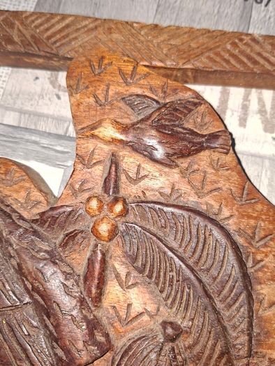 Beautiful Large Old Hand-Carved Wood Panel Indonesian Rural Village Life Scene Sculpture. Post Available, Beautifully carved from a single piece of wood Ideal for Home or Stage Movie Props