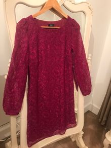 Raspberry Lace Dress size 8