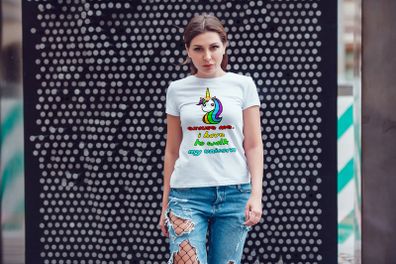 Excuse Me I Have To Walk My Unicorn Cool Funny T-shirt Tee Top Shirt