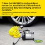 Heavy Duty Tyre Inflator, Air Compressor with 7m extendable airline, brass connector and storage bag Image 2