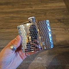 disco ball hip flask