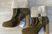 Rockport Suede Platform Ankle Boots Size Uk6 New
