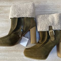 Rockport Suede Platform Ankle Boots Size Uk6 New