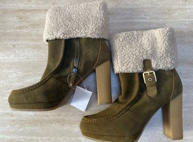 Rockport Suede Platform Ankle Boots Size Uk6 New