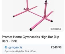 gymnastics bar with inflatable Mat