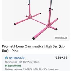 gymnastics bar with inflatable Mat