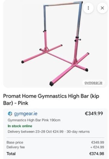 gymnastics bar with inflatable Mat