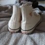 White High Top Converse, Size 8 Image 4
