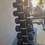 home gym dumbells bench pull up dip bar and bike Image 5