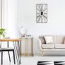 Side Table, Round, Marble Optic, H x W x D: 51 x 41 x 41 cm, White/Gold Image 2