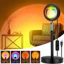 Sunset Red LED Projection Floor Lamp, Romantic LED Sunset Projector Lamp Rainbow Atmosphere Light Night Light for Bedroom Livingroom Party Bar Store, USB Charging Image 4