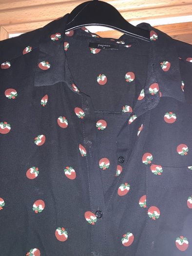 Christmas blouse pudding Size 18