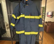 Genuine Firefighter Uniform and Helmet Halloween Costume