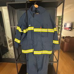 Genuine Firefighter Uniform and Helmet Halloween Costume