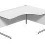New White Office Radial / Corner Desk Image 2