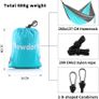 Camping Hammock - Lightweight Nylon Portable Hammock, Best Parachute Double Hammock for Backpacking, Camping, Travel, Beach, Yard. 105"(L) x 56"(W) Image 4