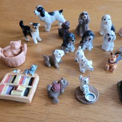 Collectible miniature animals - dogs and cats