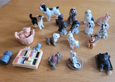 Collectible miniature animals - dogs and cats