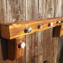 Rustic Oak stove mantle / shelf / coat rack Image 3