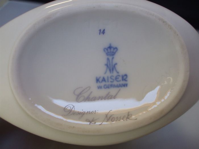 SALE!  Vintage AK Kaiser West Germany Porcelain Vase - Chantal Magnolia pattern designed by K. Nossek