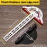 Precision Metal Angle Ruler - Adjustable Rotation Head, Metric/Imperial Measurements, Waterproof & Rustproof, Ideal for Carpentry & Woodworking Projects, Wall-Mounted Storage Cover not included Image 6