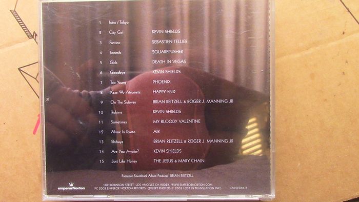 Lost In Translation O.S.T. (Death In Vegas, Air, The Jesus & Mary Chain, etc) Promo CD